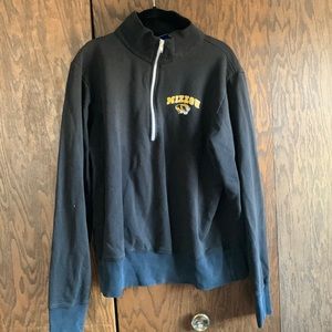 *4/$20* Mizzou Long sleeve 1/4 zip light sweatshirt size L